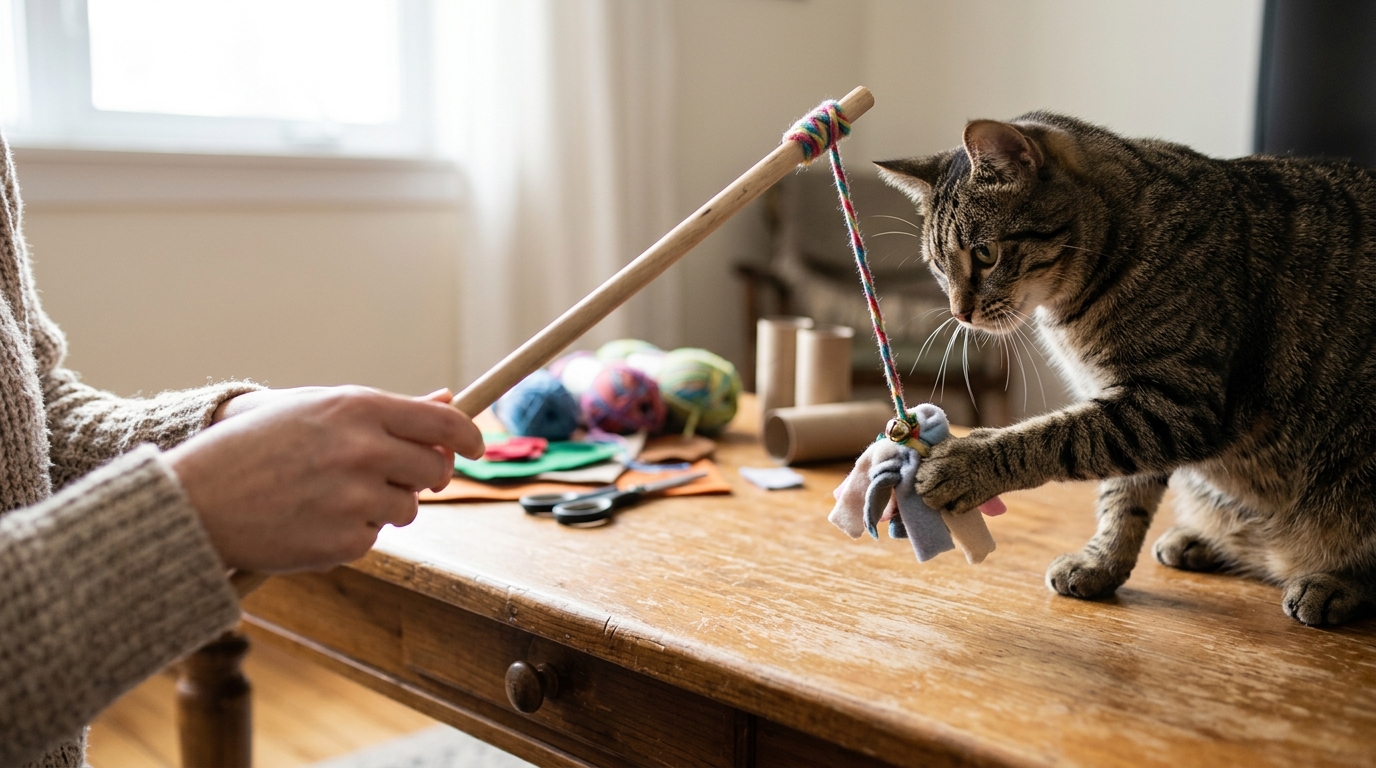 DIY Homemade Cat Toys: 4 Safe Stimulating Ideas
